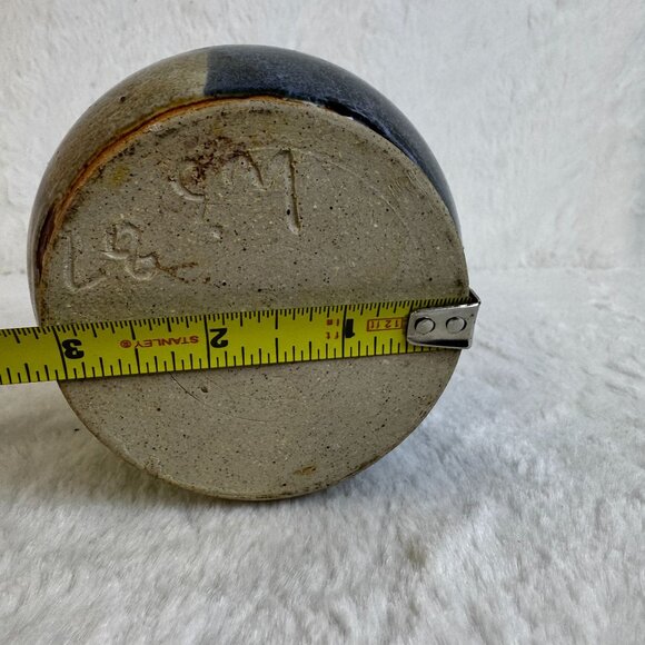 Artisan Handcrafted Pottery Stoneware Multicolor Artist Studio Vase 87' Signed - Picture 8 of 8